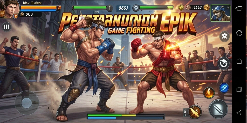 Gameplay Fighting yang intens dan penuh aksi di 666J