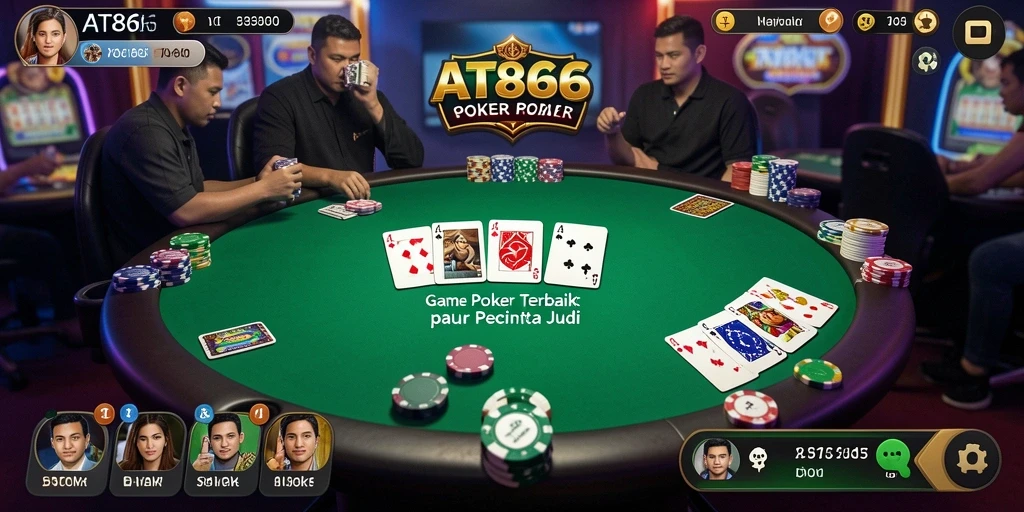 Tampilkan gameplay mendebarkan dari permainan Poker di AT866.