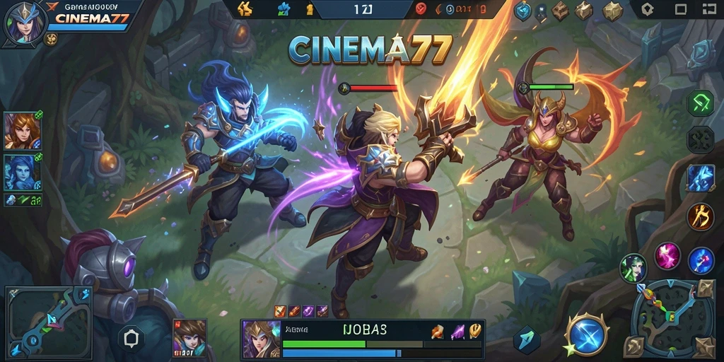 Tampilan gameplay <strong>CINEMA77</strong> yang menggembirakan dan kompetitif.