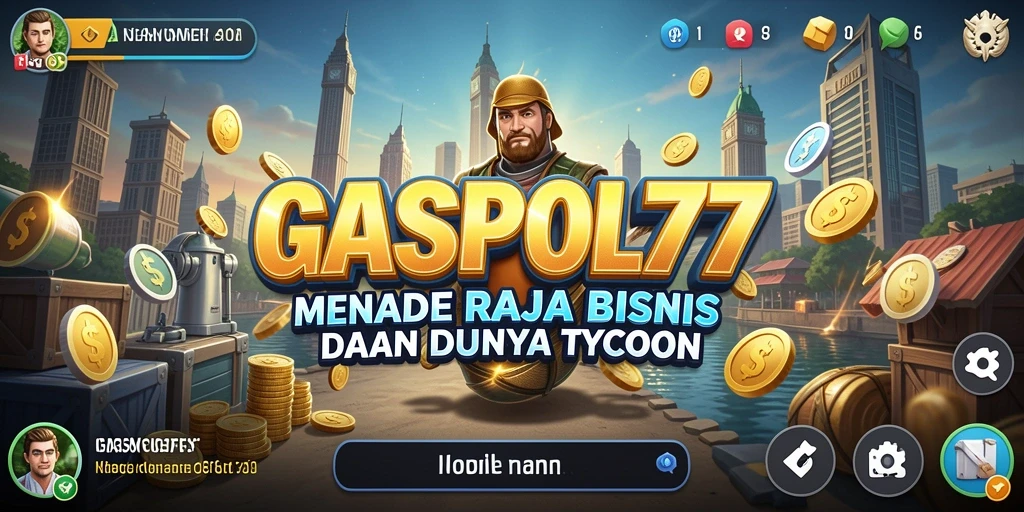 Screenshot GASPOL77 menampilkan aksi seru dalam membangun bisnis Tycoon.