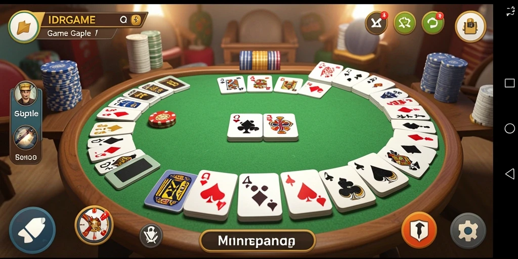 Tampilan gameplay seru IDRGAME dengan fitur Gaple.
