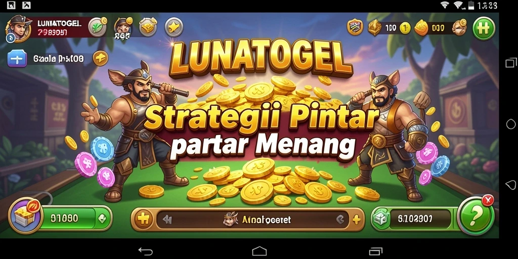 Tampilan gameplay strategi menegangkan di LUNATOGEL.