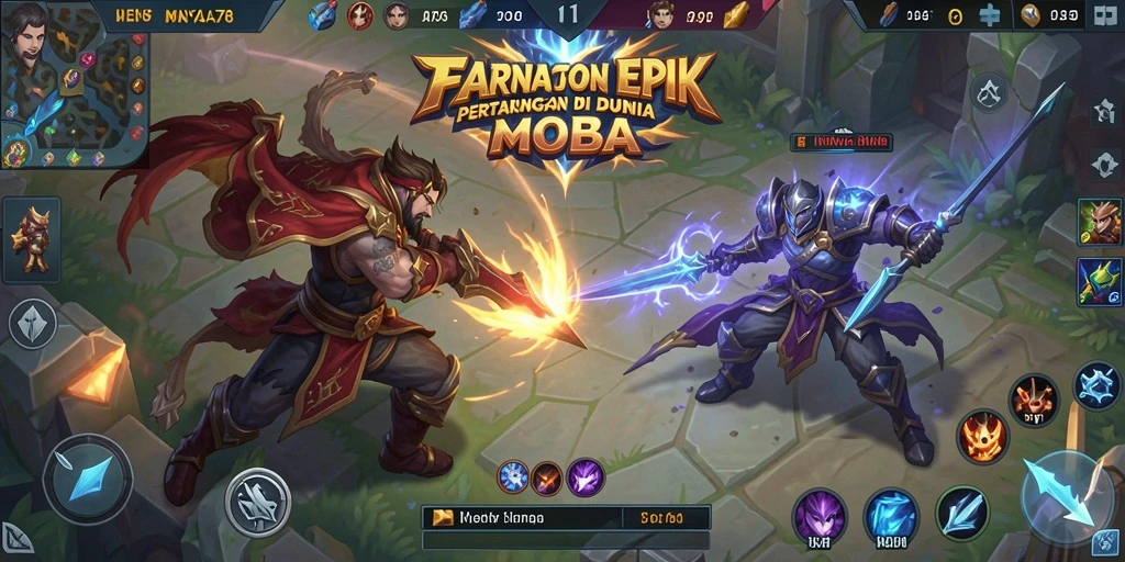 Screenshot gameplay MENYALA78 menampilkan pertarungan tim yang mendebarkan.